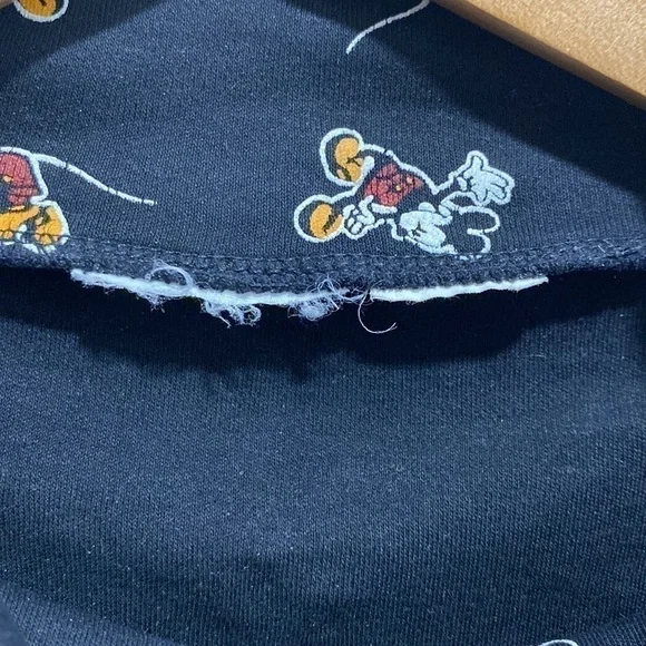 VINTAGE Womens 80s Mickey Mouse Disney Novelty Cotton Black Turtleneck Sz L - Picture 4 of 5
